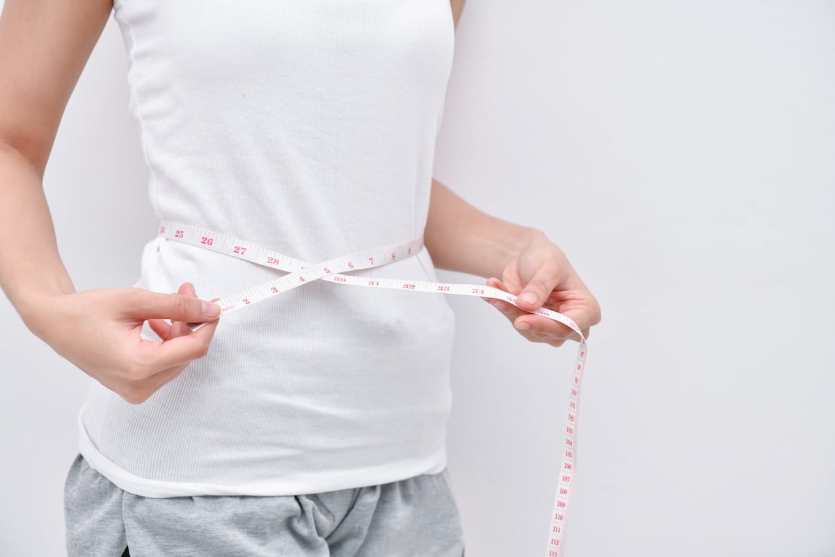 a women are reducing waist